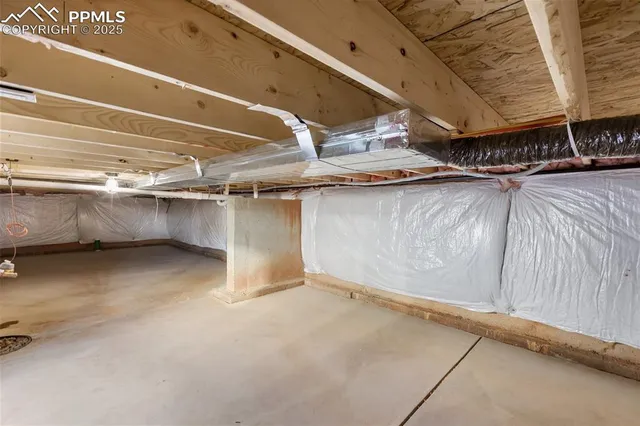 a view of a room with racks