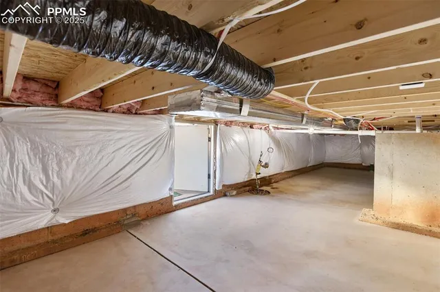 a view of a room with racks