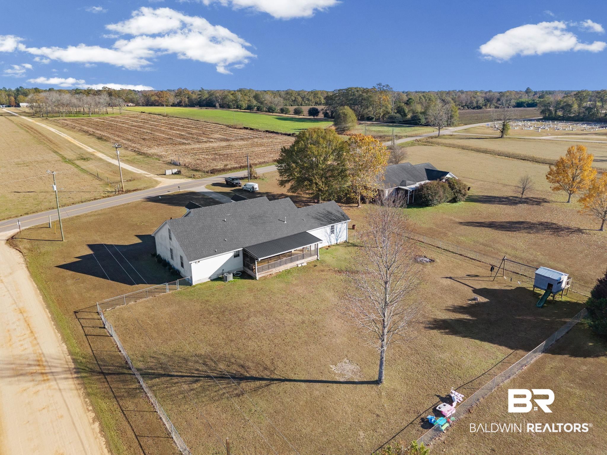 3842 Experiment Farm Road Monroeville, AL 36460 - Photo 57 of 59 Overview of rural landscape with rows of crops