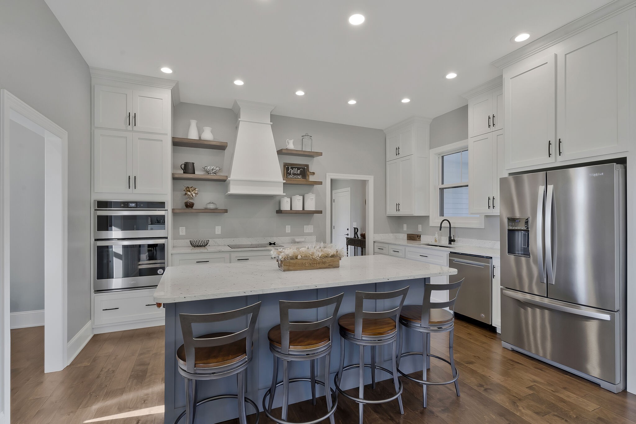 3125 Riley Creek Road Normandy, TN 37360 - Photo 13 of 53 a kitchen with stainless steel appliances granite countertop a kitchen island hardwood floor and a refrigerator