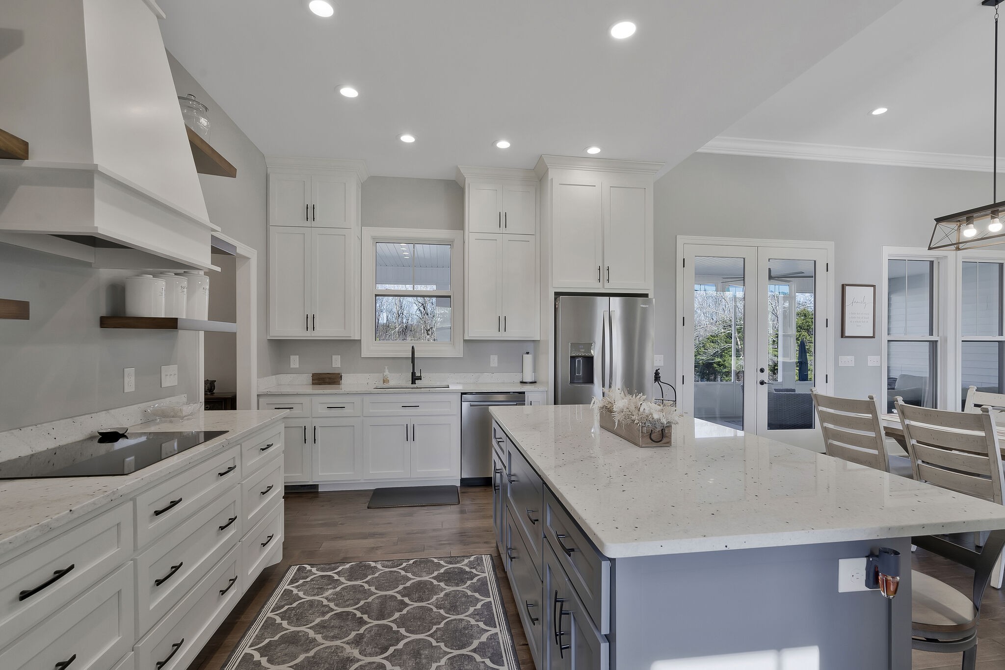 3125 Riley Creek Road Normandy, TN 37360 - Photo 14 of 53 a large kitchen with kitchen island a sink white cabinets and stainless steel appliances