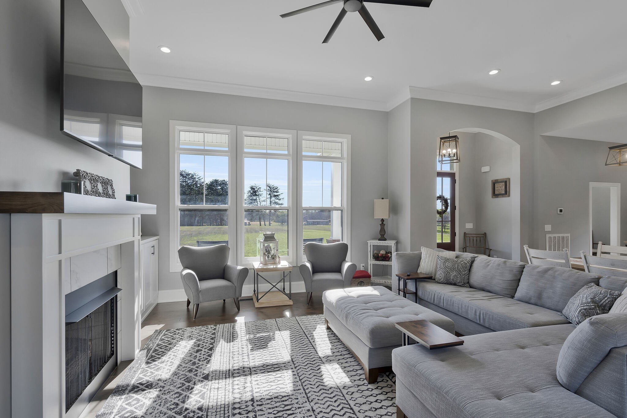 3125 Riley Creek Road Normandy, TN 37360 - Photo 9 of 53 a living room with furniture and a fireplace