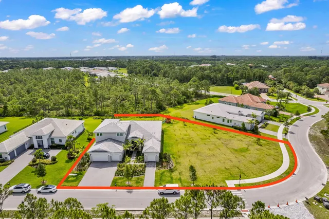 a view of a swimming pool with a lake view