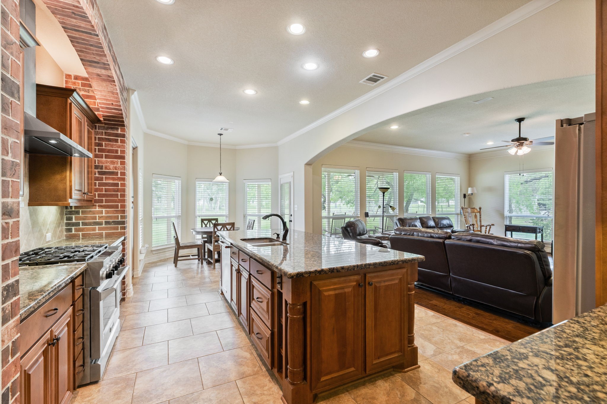 101 Pin Oak Lane Hempstead, TX 77445 - Photo 19 of 50 a kitchen with counter top space appliances and windows