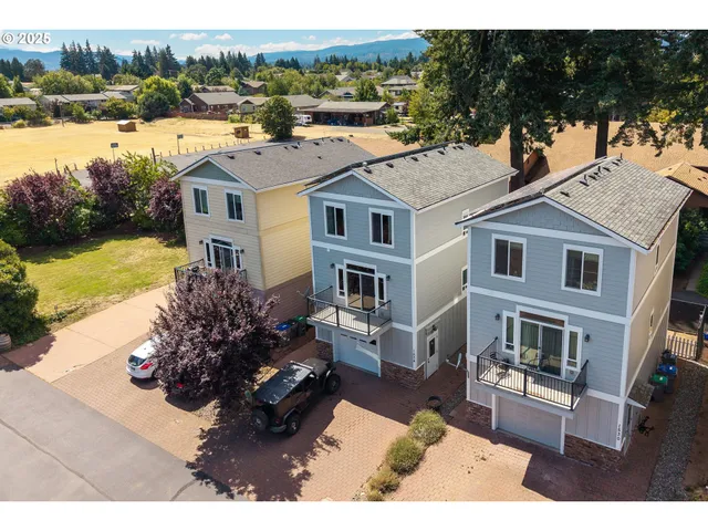 a view of a house with a garden