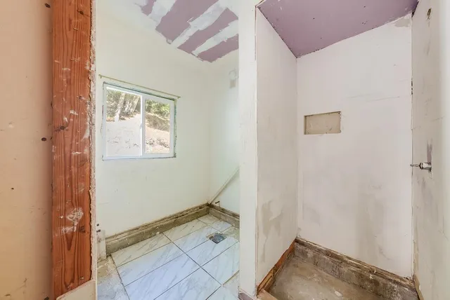 an empty room with a window