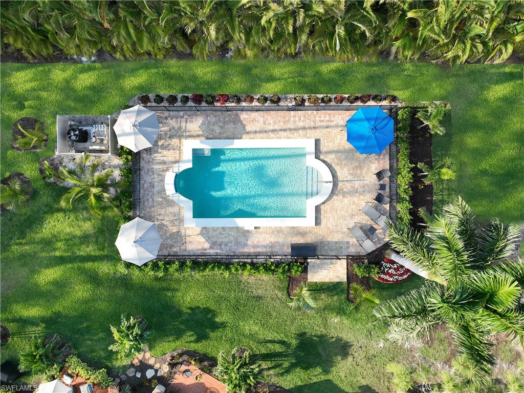 2708 Santa Cruz Boulevard Naples, FL 34112 - Photo 12 of 38 a view of a swimming pool with a yard and plants