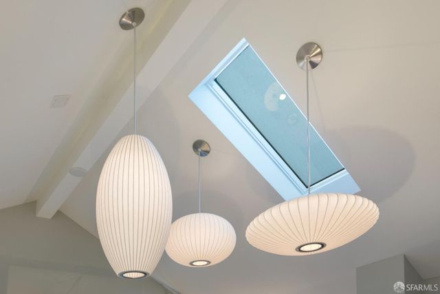 a room with furniture and a fireplace