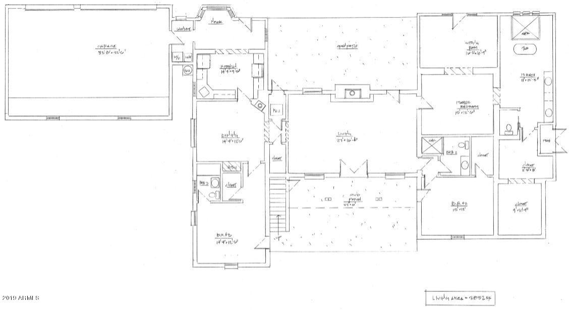 5716 East Camelback Road Phoenix, AZ 85251 - Photo 37 of 37 Main house floor plan - 5716 E Camelback