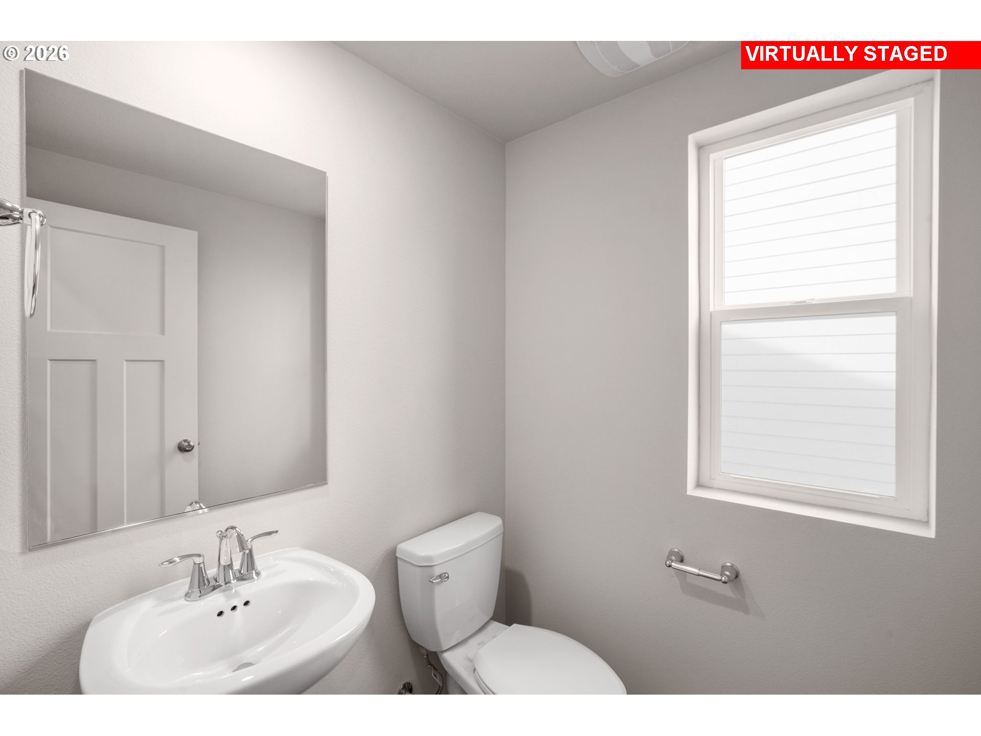 1109 Clemson Street Gervais, OR 97026 - Photo 7 of 22 a bathroom with a sink a toilet and a window