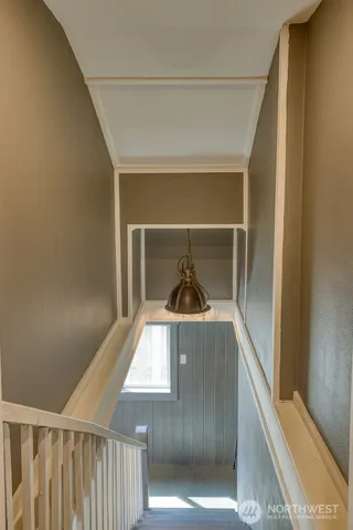 a view of kitchen and a window