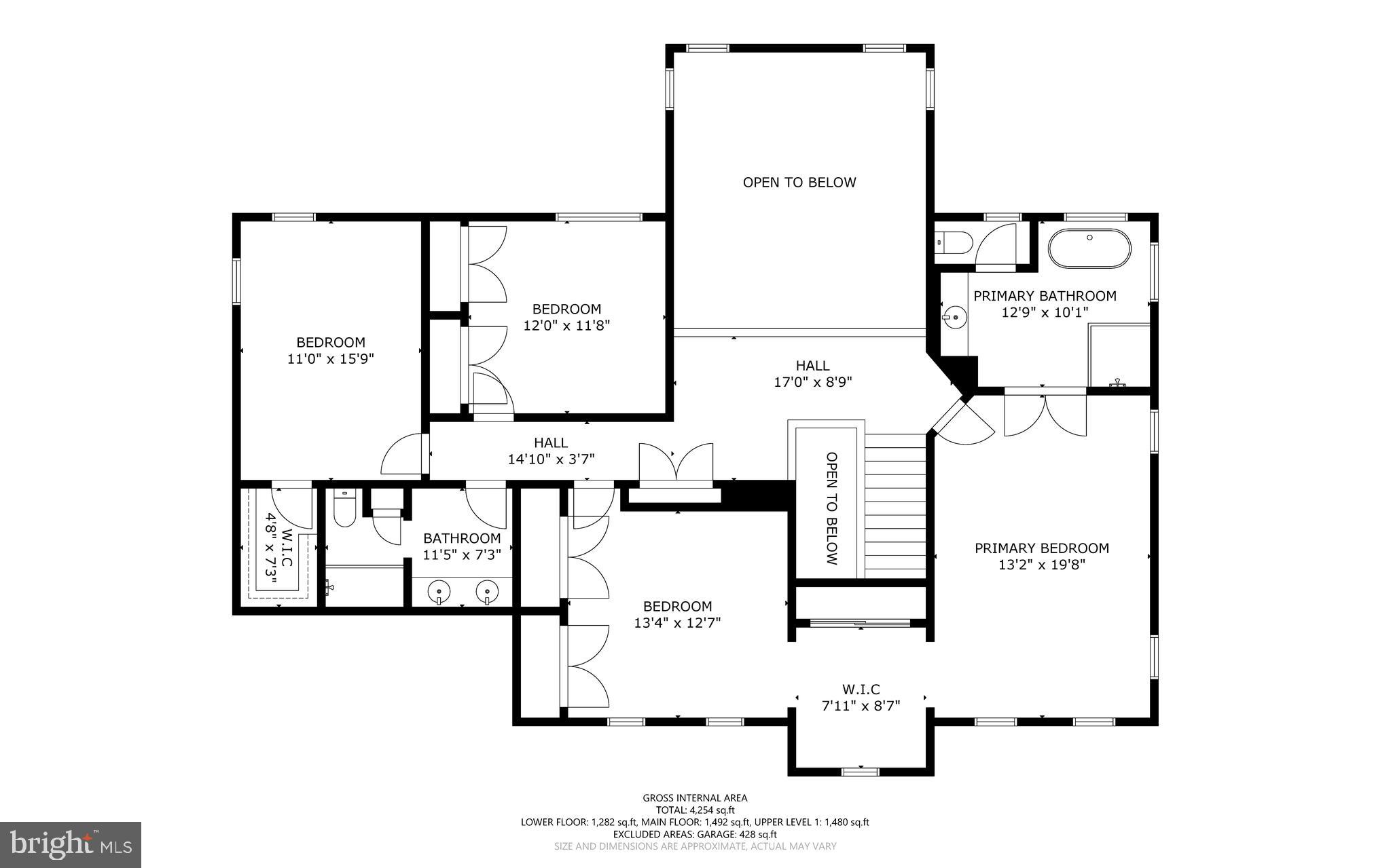 6445 Stream Valley Way Gaithersburg, MD 20882 - Photo 37 of 37 Upper Level Floor Plan