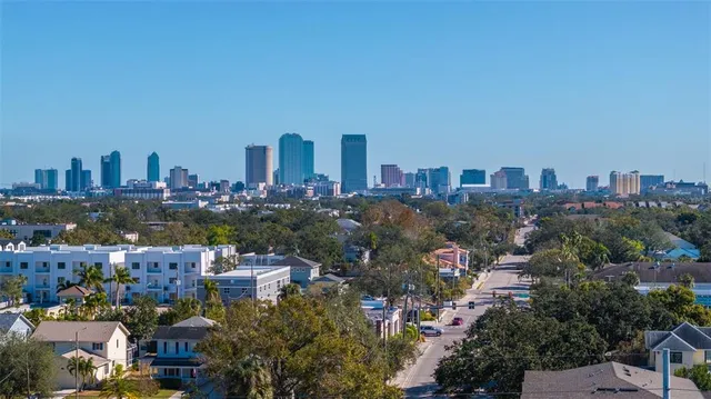 an aerial view of city