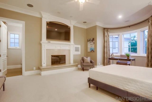 an aerial view of a swimming pool