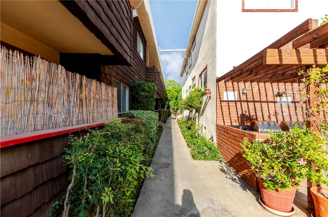 a house view with a garden space