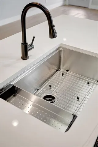 a close view of sink