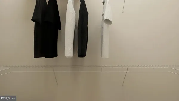 a close view of walk in closet