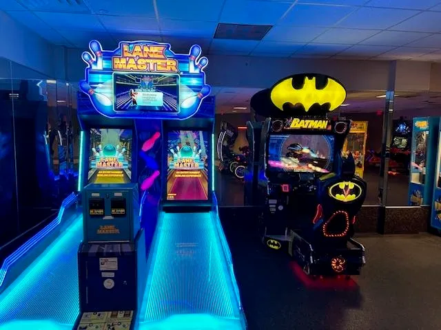 a room with furniture