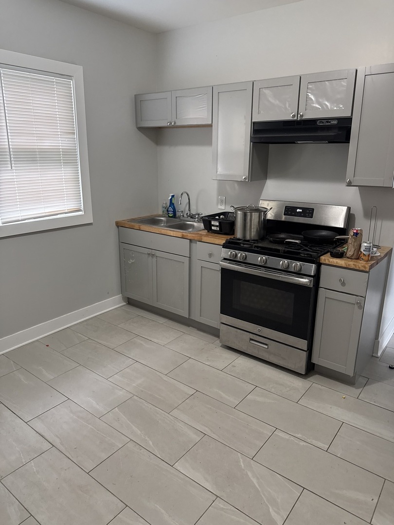 310 West 105th Street Chicago, IL 60628 - Photo 9 of 22 a kitchen with stainless steel appliances a stove a sink and a microwave