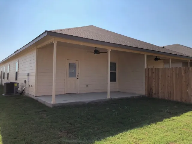 a backyard of a house