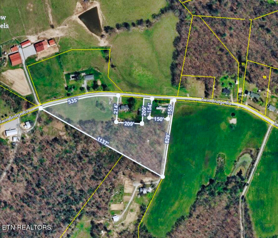 Twin Bridge Road Road Deer Lodge, TN 37726 - Photo 34 of 38 Twin Bridge Satellite Zoomed Out 7 acres