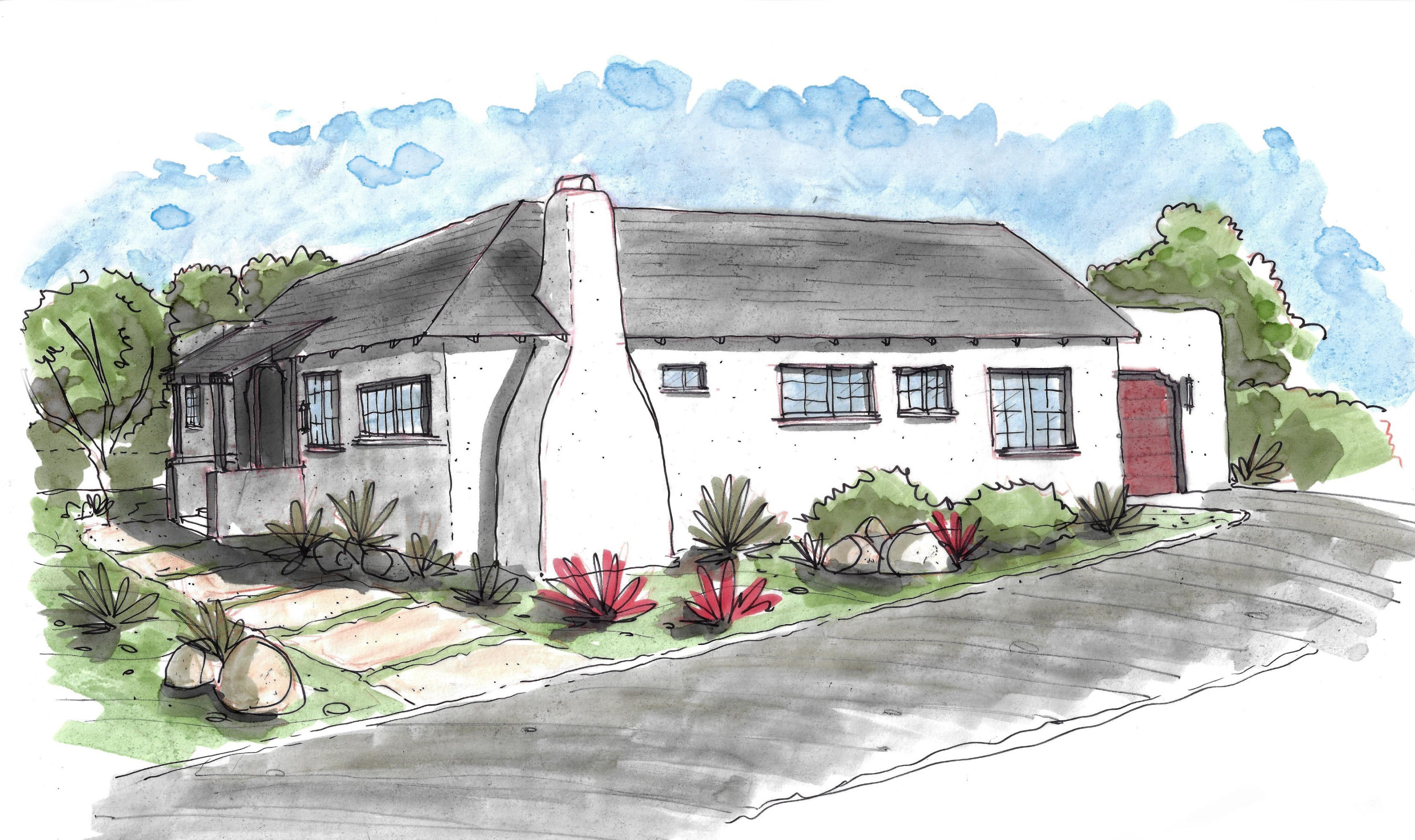 1202 Diana Road, Unit PARCEL 3 Santa Barbara, CA 93103 - Photo 4 of 24 1202 Diana Rd Parcel 3 Watercolor 1