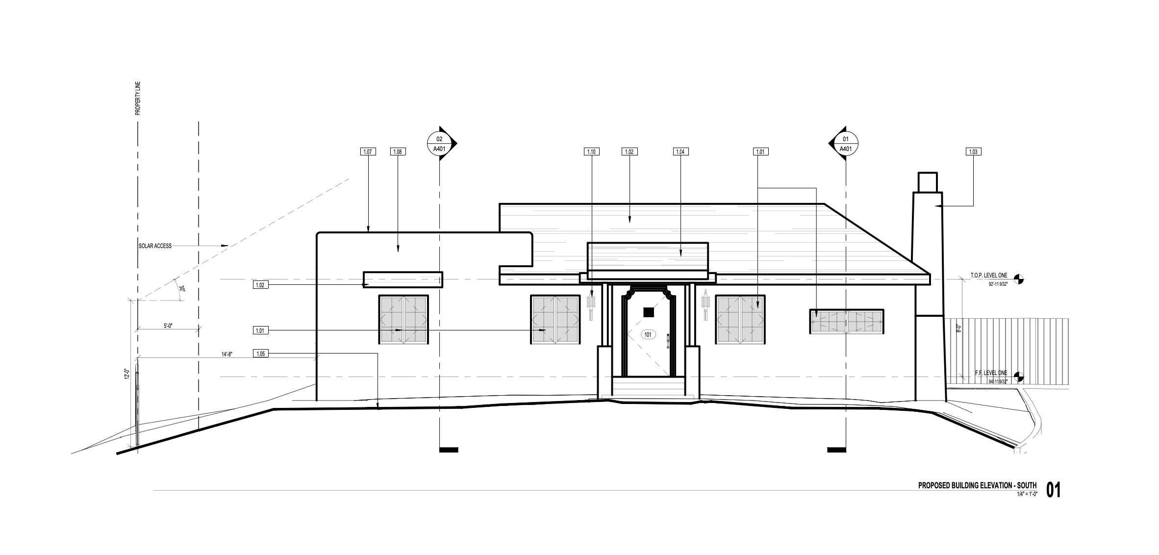 1202 Diana Road, Unit PARCEL 3 Santa Barbara, CA 93103 - Photo 7 of 24 Parcel 3- Proposed Building Elevation-So
