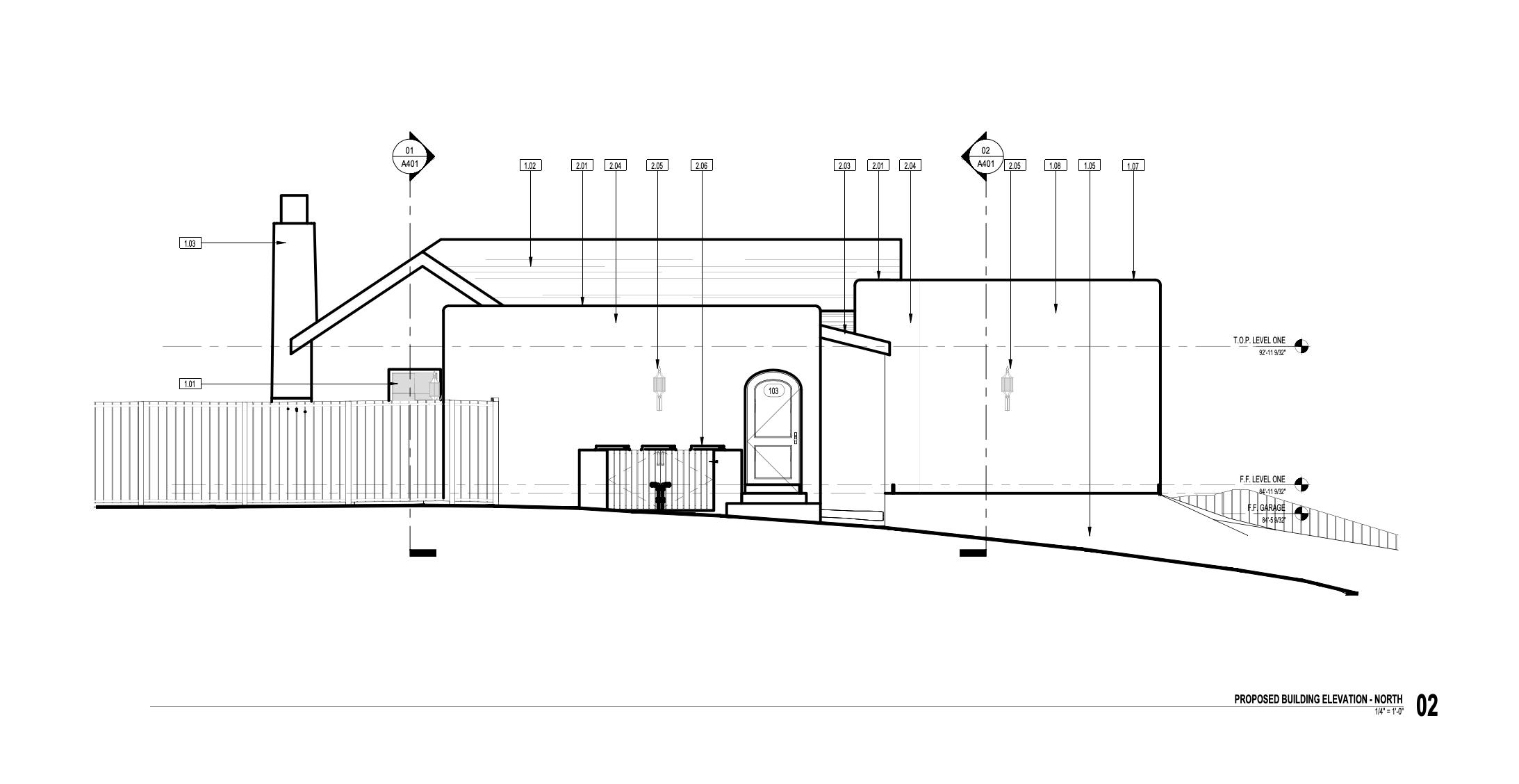 1202 Diana Road, Unit PARCEL 3 Santa Barbara, CA 93103 - Photo 8 of 24 Parcel 3- Proposed Building Elevation-No