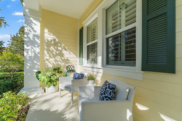 a view of a two couches in the patio