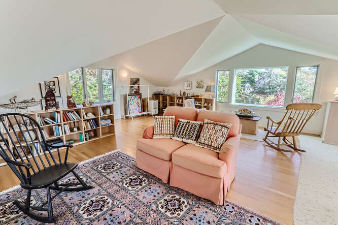 76 State Road Chilmark, MA 02535 - Photo 61 of 79 a living room with furniture and a large window