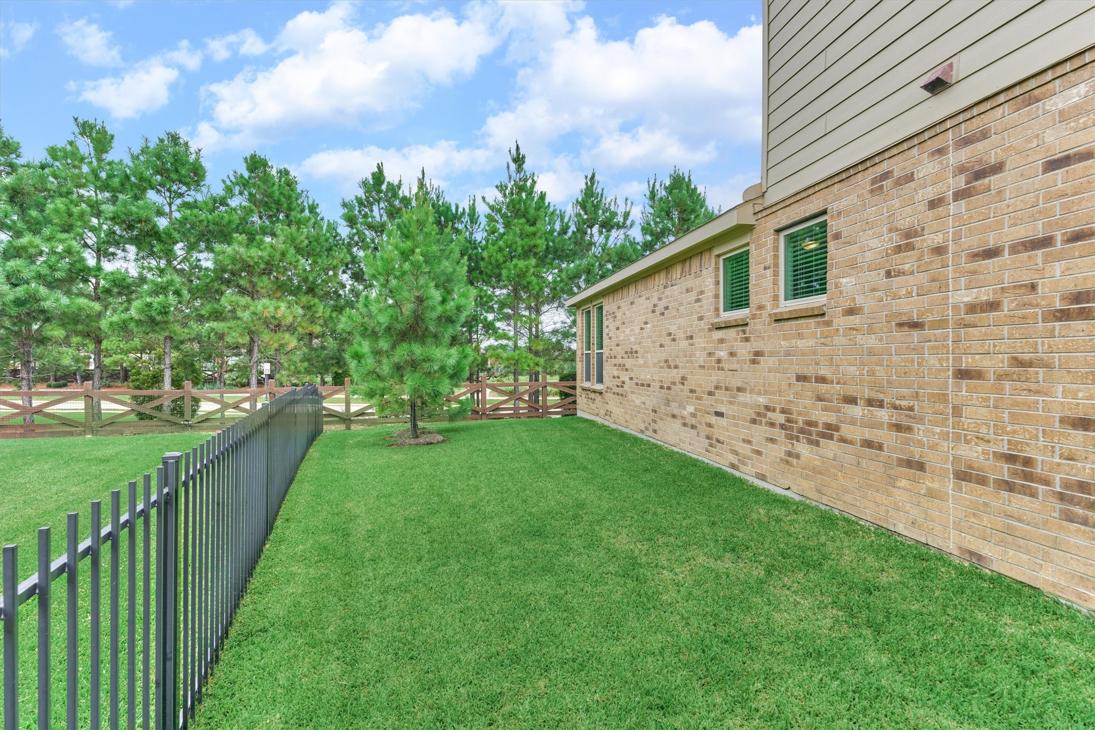 128 Caspian Way Spring Spring, TX 77382 - Photo 33 of 48 a view of a backyard with pathway