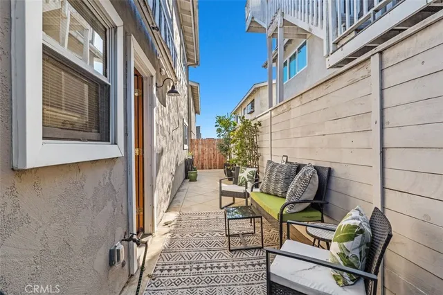 a view of an outdoor seating area