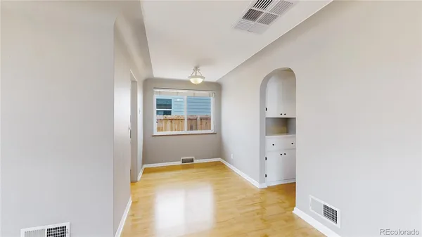 a view of a bedroom with window