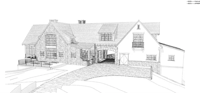 a view of a house with swimming pool