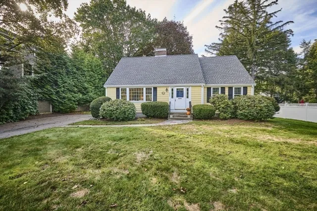 a house view with a garden space