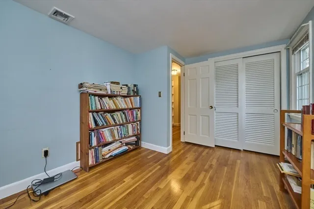 wooden floor and windows in a room