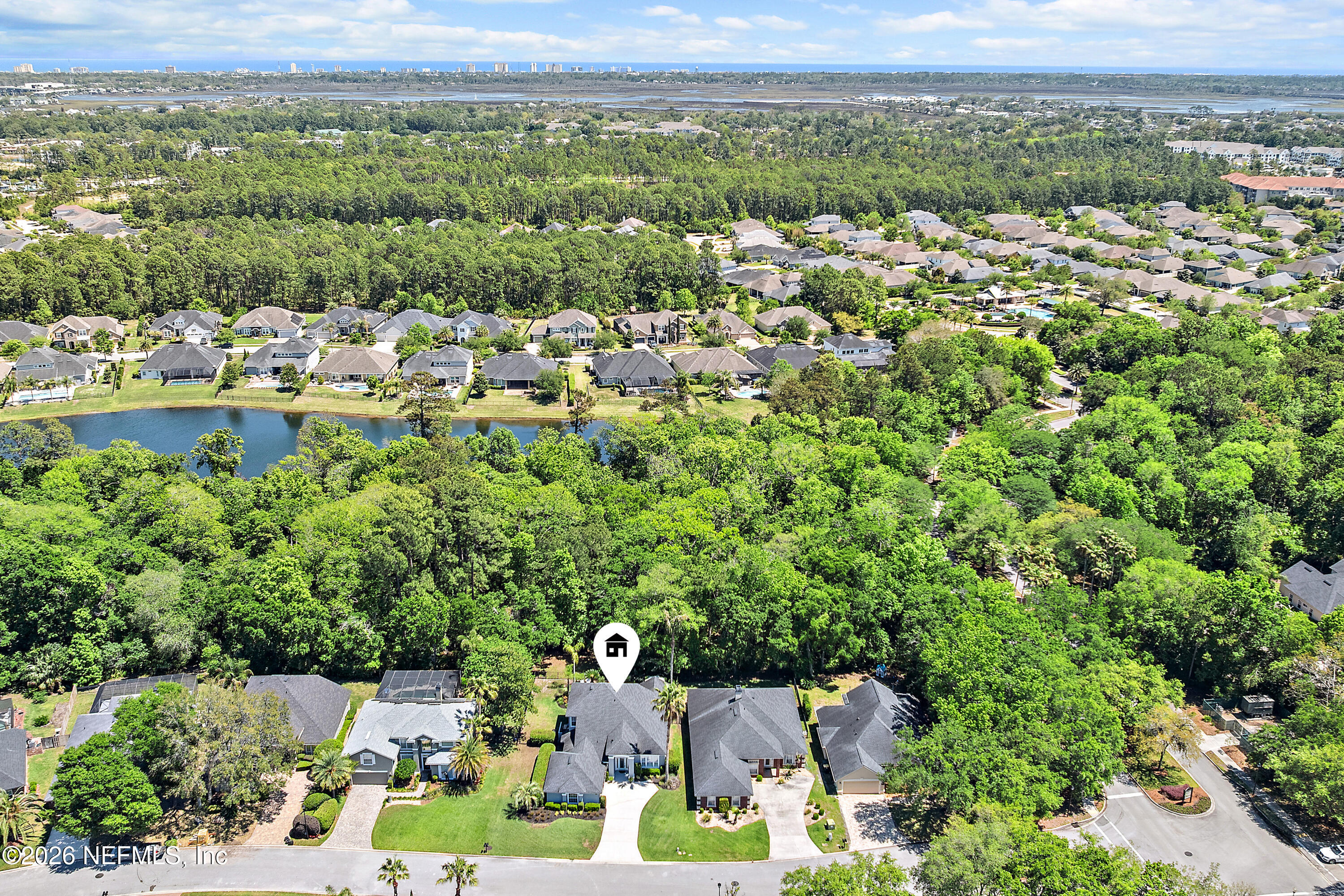 3779 Golden Reeds Lane Jacksonville, FL 32224 - Photo 35 of 38 Aerial to Beach