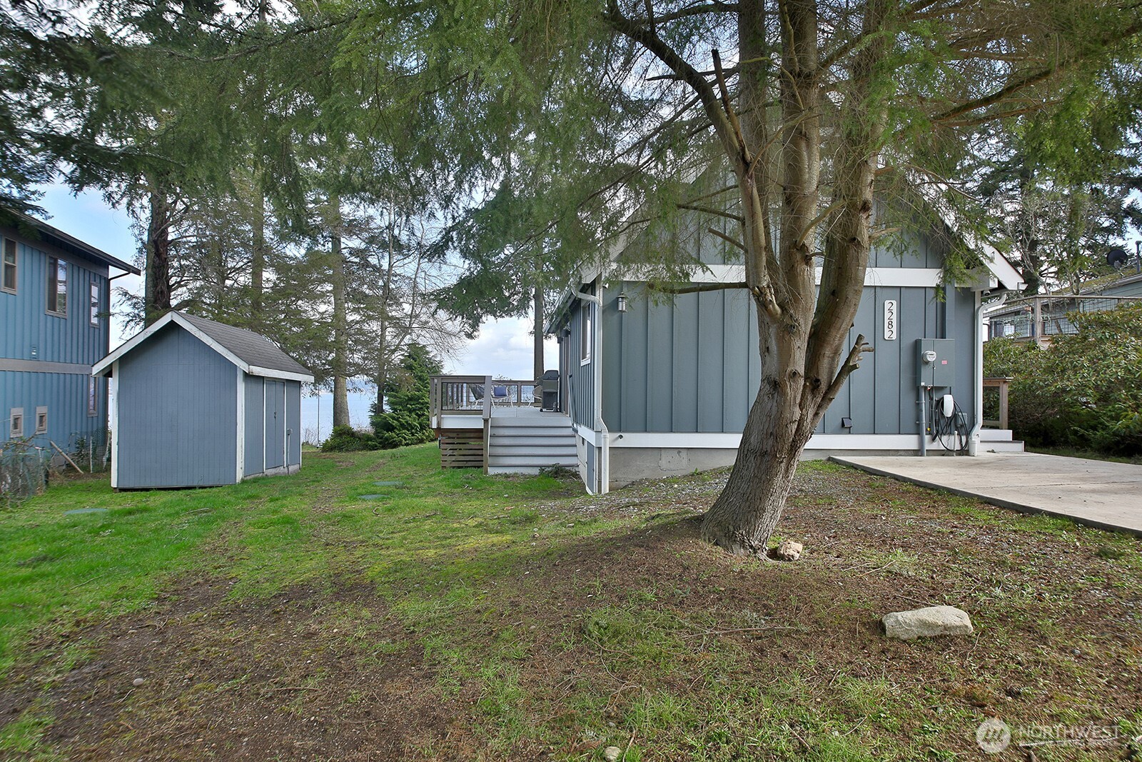 2282 East Whidbey Shores Road Langley, WA 98260 - Photo 21 of 38 a view of a house with backyard