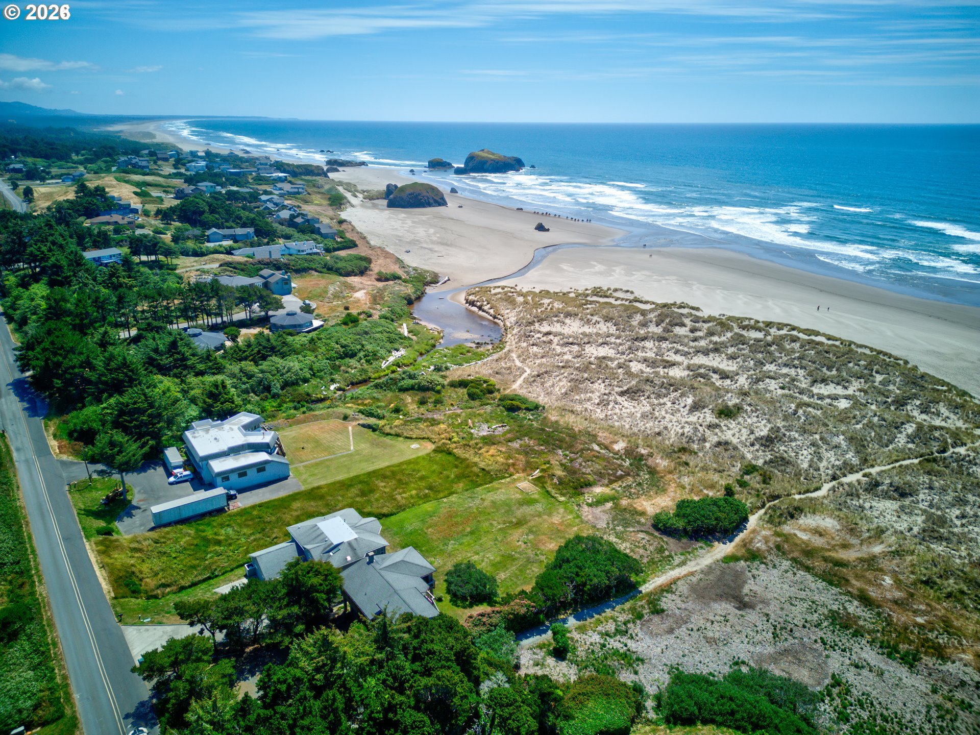 a view of an ocean and beach