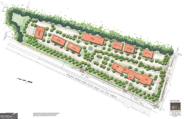 a front view of a building