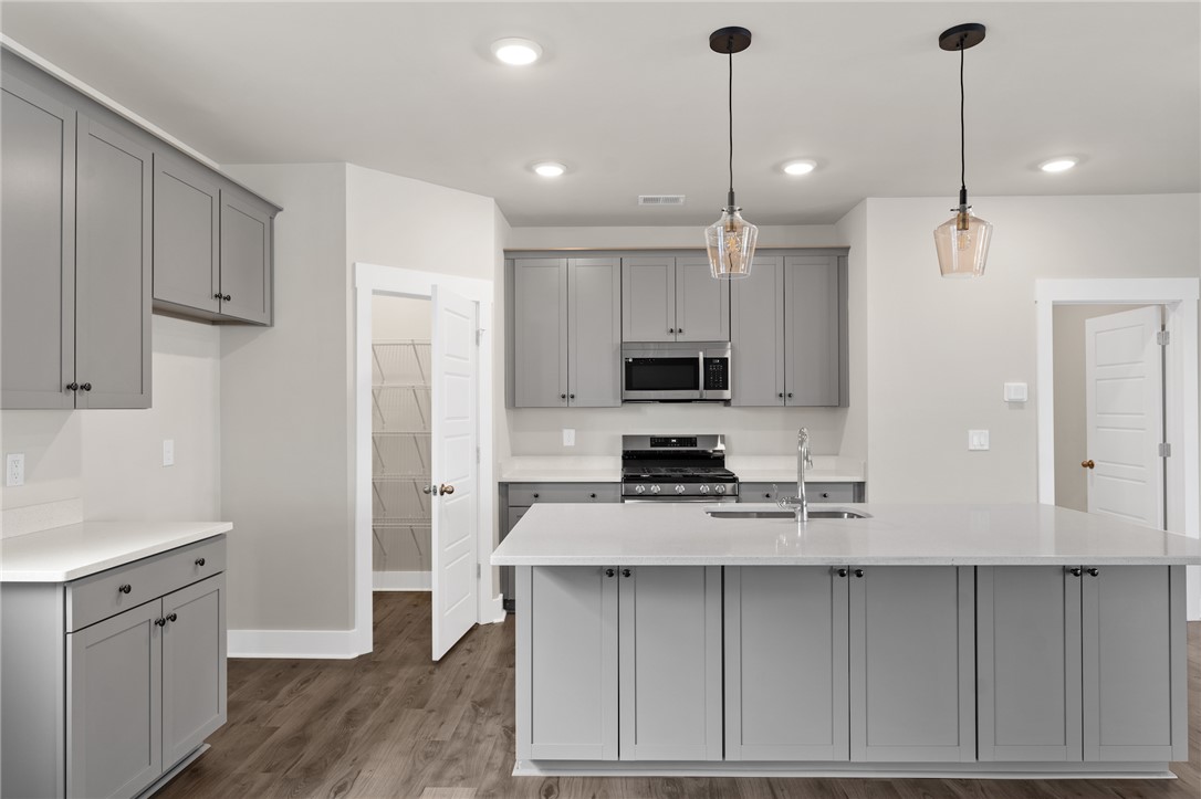 167 Tiger Lily Drive Anderson, SC 29621 - Photo 3 of 34 Culinary aspirations find a home in this kitchen, featuring an island with sink, ample storage, and modern appliances.
