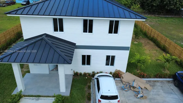 a aerial view of a house