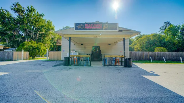 a view of a room with furniture and a garage