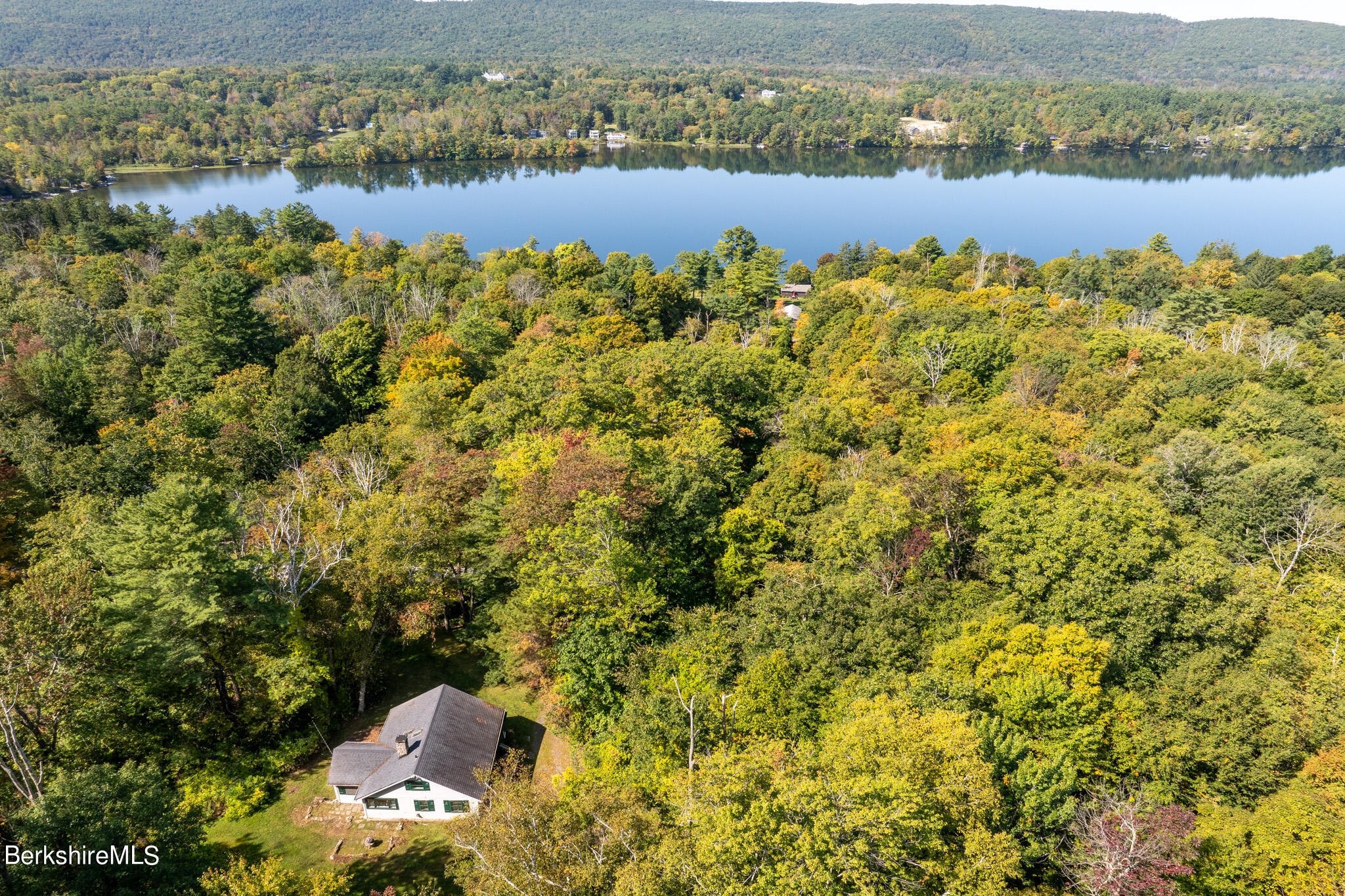 22 Mahkeenac Heights Road Stockbridge, MA 01262 - Photo 53 of 55 Aerial-House and Stockbridge Bowl