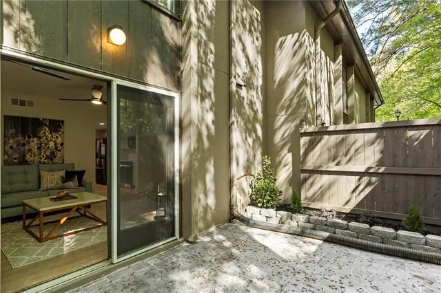 a backyard of a house