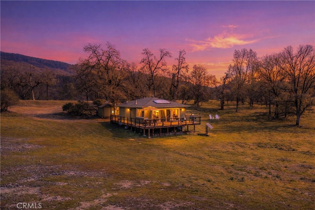 a view of a lake with houses