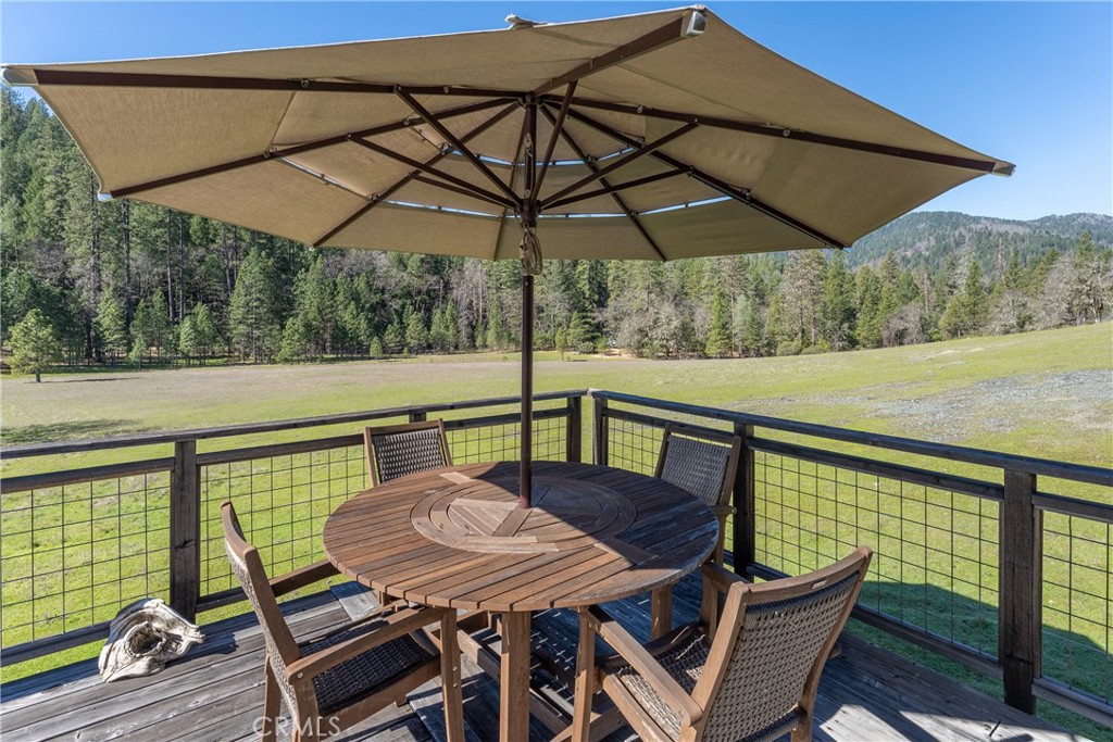 30429 Ridgewood Drive Potter Valley, CA 95469 - Photo 20 of 38 a view of balcony with furniture and umbrella