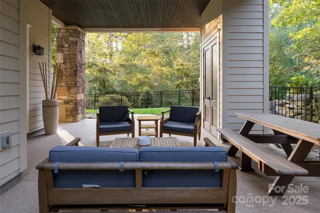 a view of a backyard with a garden
