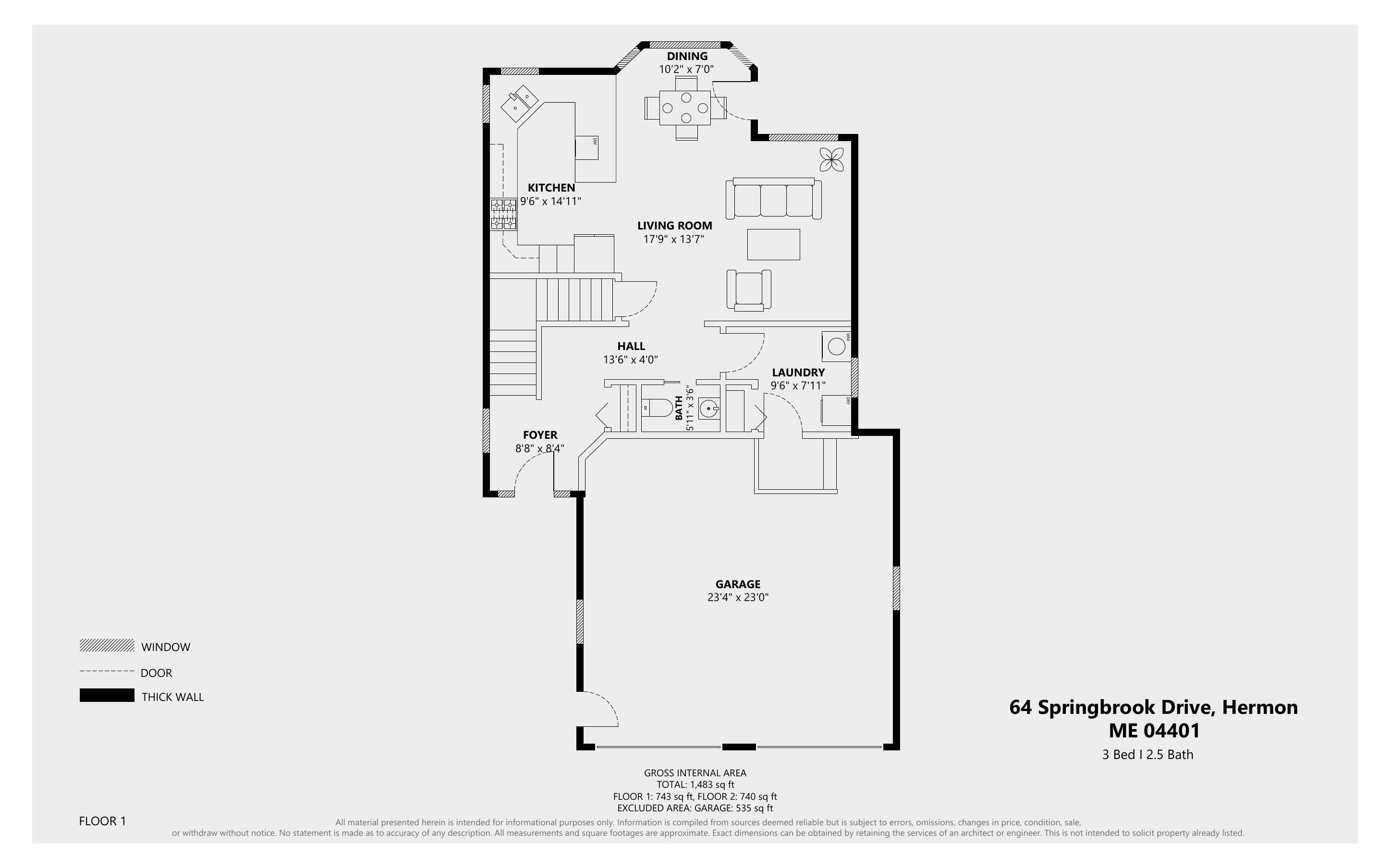 64 Springbrook Drive Hermon, ME 04401 - Photo 37 of 38 Main Floor