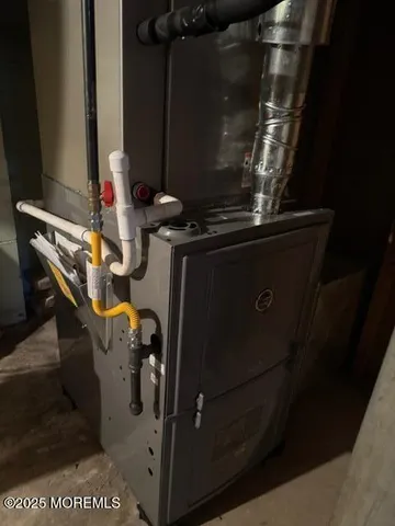 a close view of water heater room